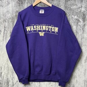 Vintage Washington Huskies Sweatshirt Mens XL Purple NCAA College Jerzees 90s